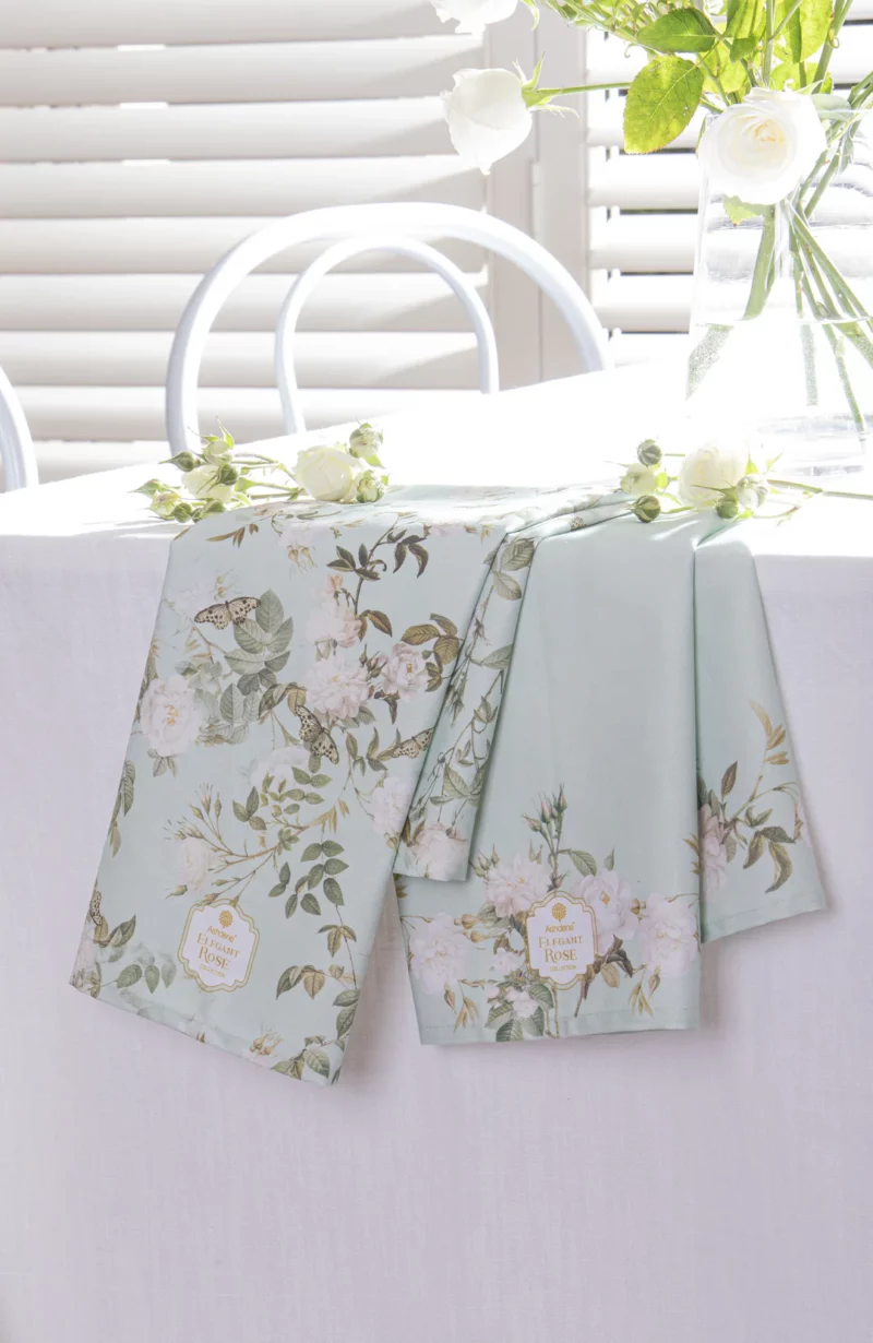 Elegant Rose Mint 2pk Kitchen Towel